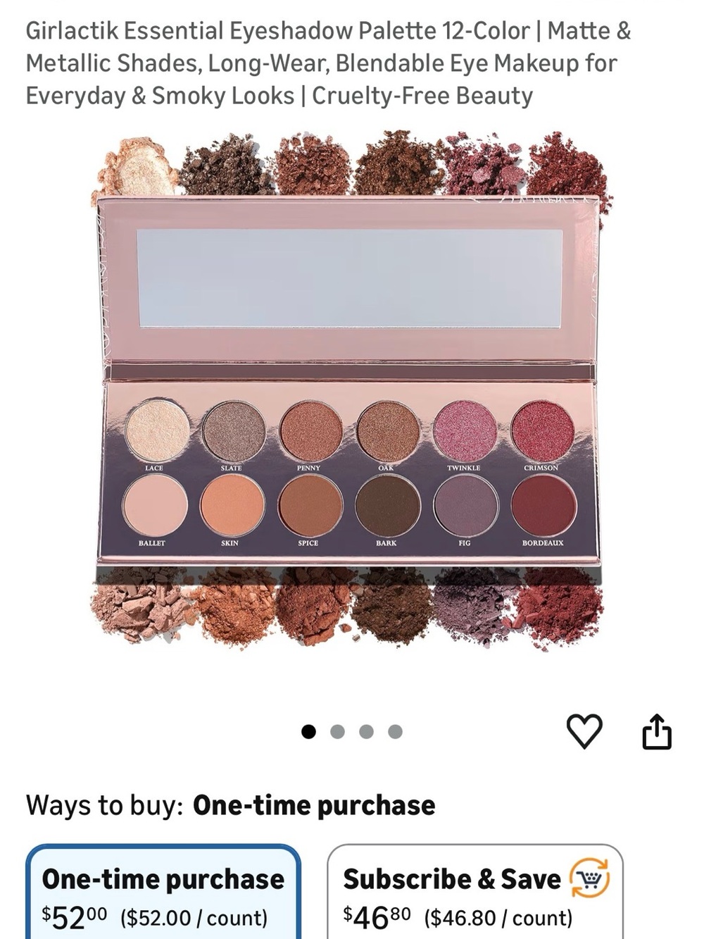 Essential 12-Color Eyeshadow Palette — Neutral & Pink Tones